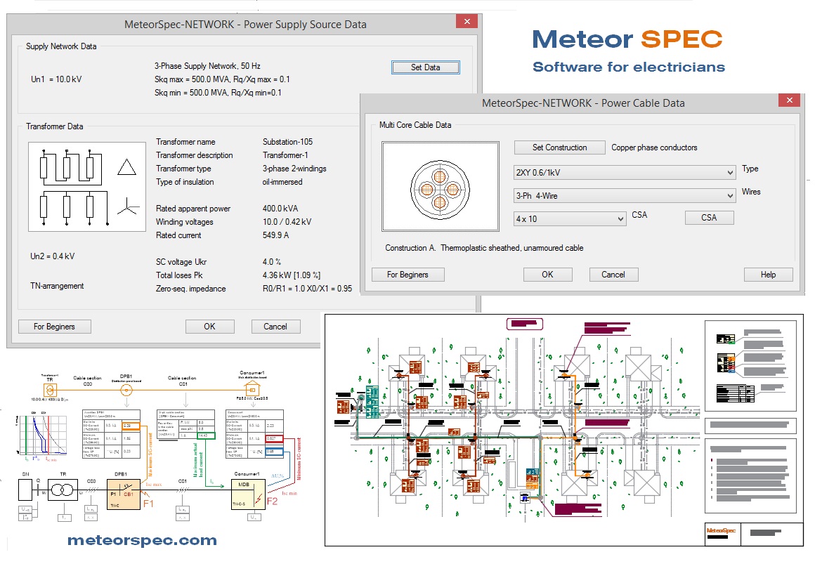 MeteorSpec LT electrical design toolkit 